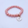 peach pearl bracelet