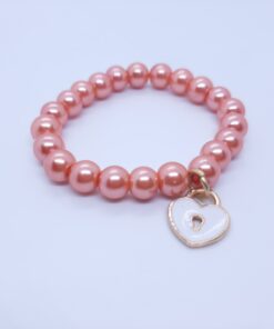 peach pearl bracelet