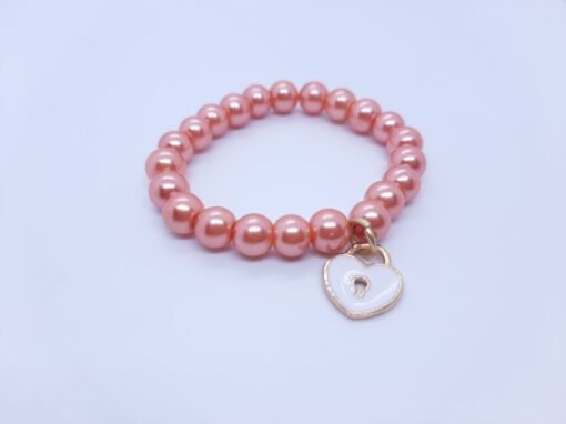 peach pearl bracelet