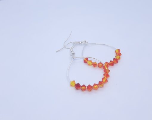 orange beaded hoops