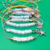 colorful corded name bracelet